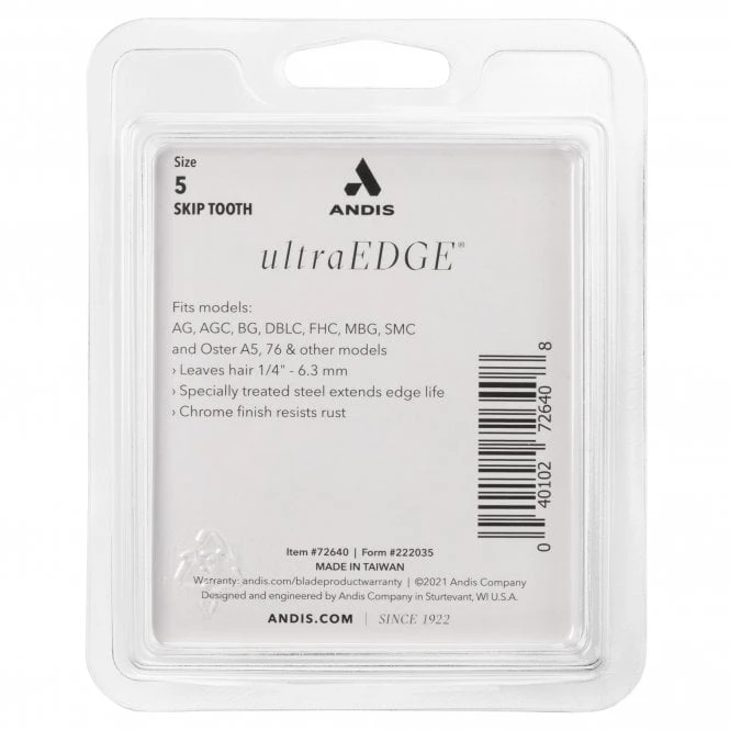 Andis Andis #5 Skip Tooth UltraEdge Detachable Blade 4 Andis Andis #5 Skip Tooth UltraEdge Detachable Blade - Image 4