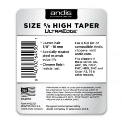 Andis Andis #5/8 High Taper UltraEdge Detachable Blade -Hair Products andis 58 high taper ultraedge detachable blade p76 12847 medium
