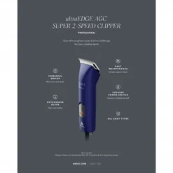 Andis Andis UltraEdge AGC Super 2-Speed Brushless Clipper - Blue 13 Andis Andis UltraEdge AGC Super 2-Speed Brushless Clipper - Blue -Hair Products andis ultraedge agc super 2 speed brushless clipper blue p17770 13628 medium
