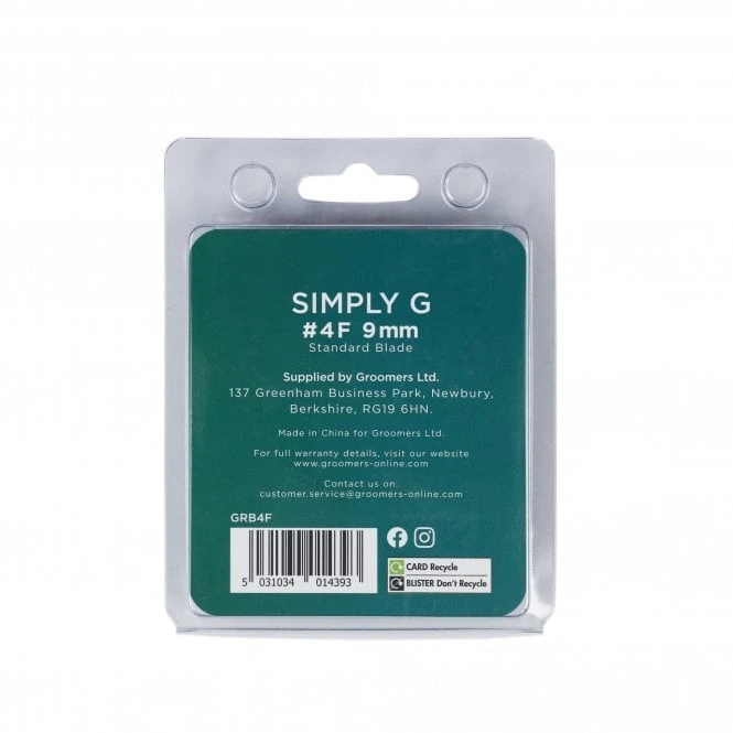Groomers Simply G Groomers Simply G #4F 9mm Standard Blade 4 Groomers Simply G Groomers Simply G #4F 9mm Standard Blade - Image 4